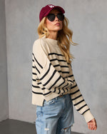 Griselle Contrast Striped Sweater