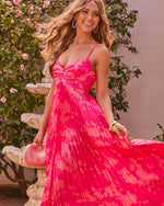 Soraya Printed And Pleated Maxi Dress