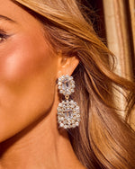 Monroe Crystal Statement Drop Earrings