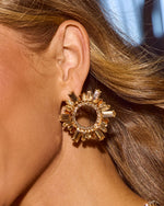 Bronze % Narena Embellished Garland Earrings-2