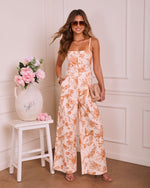 Refined Aura Twill Floral Jumpsuit