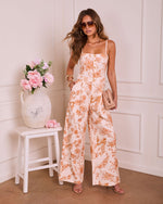 Refined Aura Twill Floral Jumpsuit
