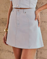 Blue Range Flare Denim Mini Skirt