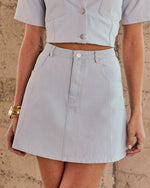 Blue Range Flare Denim Mini Skirt