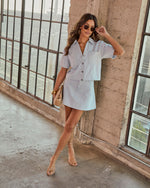 Blue Range Flare Denim Mini Skirt