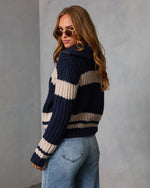 Falling Ivy Striped Knit Sweater