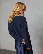 Navy % Frosted Mornings Knit Sweater-4