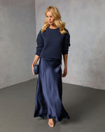 Navy % Frosted Mornings Knit Sweater-2