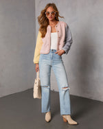 Mood Lifter Color Block Faux Fur Jacket