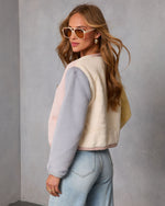 Mood Lifter Color Block Faux Fur Jacket