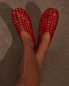 Red % Marlie Basket Jelly Flats-1