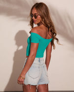 Gigi Off The Shoulder Ribbed Crop Top