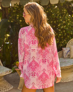 Easy Coast Paisley Button Down Top