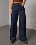 Weekend Plans Rigid High Rise Wide Leg Jeans