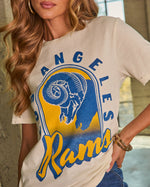 Los Angeles Rams Cotton Distressed Short Sleeve Graphic Tee