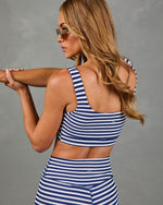 Chic Dash Striped Sports Bra