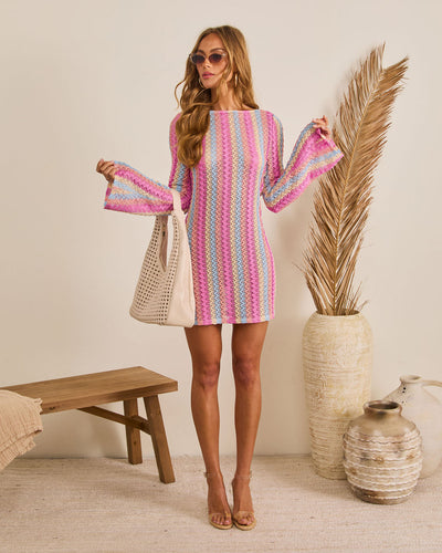 Coastal Market Crochet Cover Up Mini Dress – VICI