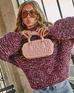 Maraise Quilted Vegan Leather Top Handle Bag