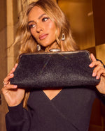 Date Darling Brushed Textured Frame Clutch