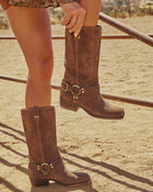 Twilight Trail Faux Suede Moto Boots