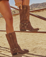 Twilight Trail Faux Suede Moto Boots