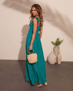 Can't Hurry Love Off The Shoulder Maxi Dress