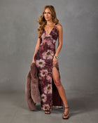 Amber Soul Floral Mesh Maxi Dress