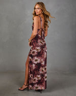 Amber Soul Floral Mesh Maxi Dress