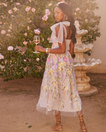 Falling Petals Floral Applique Midi Dress VICI Falling Petals Floral Applique Midi Dress VICI