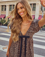 All Wrapped Up Animal Print Mini Dress
