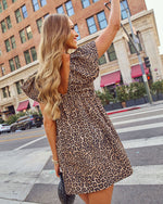 All Wrapped Up Animal Print Mini Dress