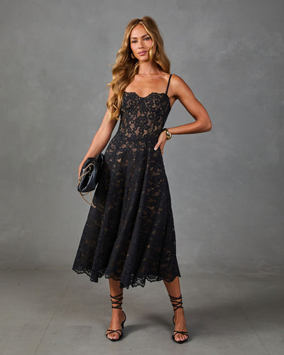 Sweet Reverie Lace Midi Dress – VICI