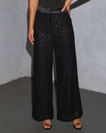 Night Sleigh Lace Straight Leg Pants