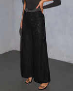 Night Sleigh Lace Straight Leg Pants
