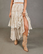 Sunset Drifter Tiered Paisley Maxi Skirt