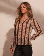 Daybreak Mood Floral Chiffon Blouse