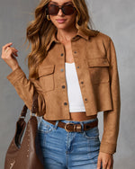 Butternut Button Butternut Suede Button Up Top – VICI