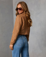 Butternut Suede Button Up Top