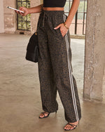Marceli Ripstop Leopard Print Track Pants