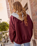 Campus Oversized Hooded Bomber Jacket