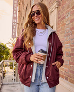 Campus Oversized Hooded Bomber Jacket