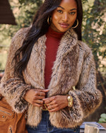 Reiss Faux Fur Jacket