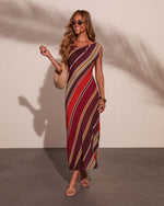 Coastline Calling Striped Cowl Maxi Dress