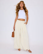 Polish Pleated Wide Leg Trouser