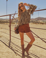 Studio Muse Faux Suede Shorts