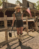 Cactus Moon Denim Mini Skirt