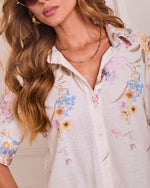 Honeysuckle Haven Printed Button Down Top
