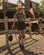 American Cowgirl Graphic Cotton Muscle Tee