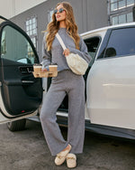 Reysa Knit Pintuck Crew Neck Sweater