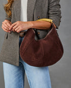 Linden Embossed Faux Suede Hobo Shoulder Bag